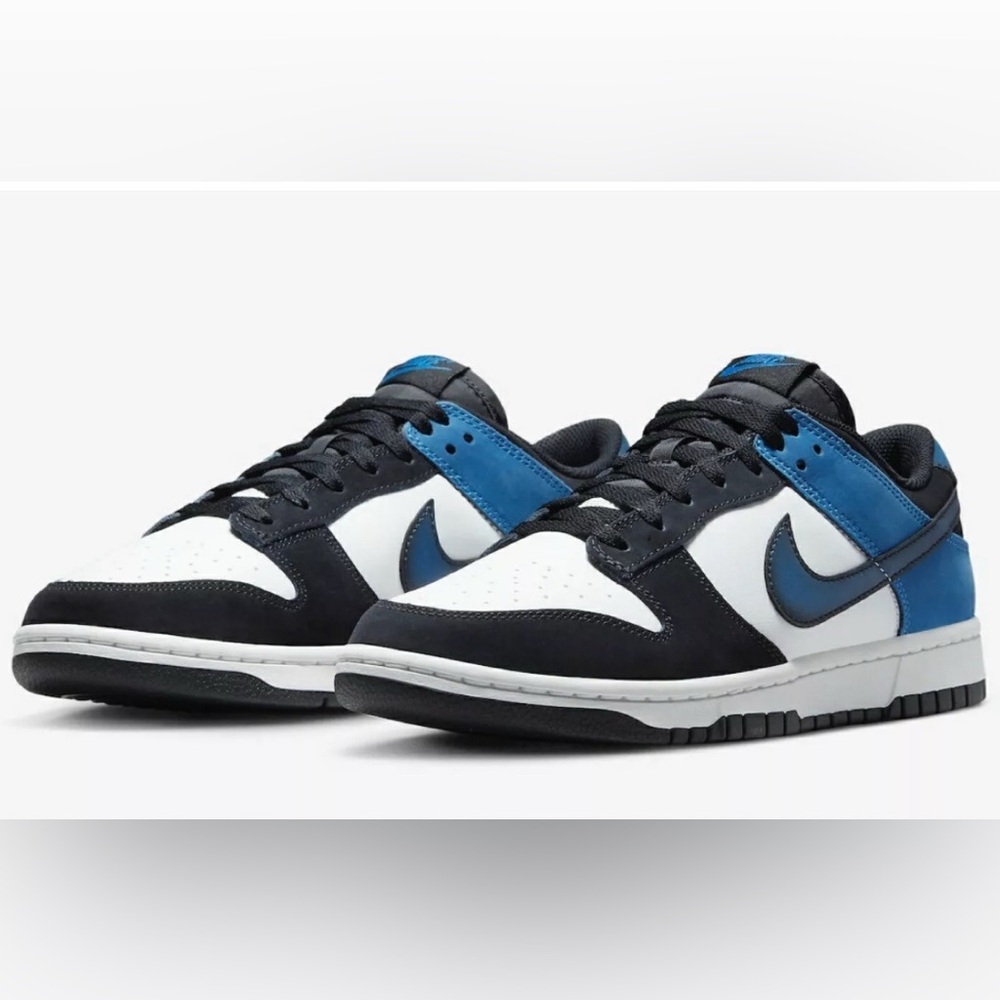 NIKE DUNK LOW RETRO - SUMMITWHITE/ INDUSTRIALBLUE/BLACK